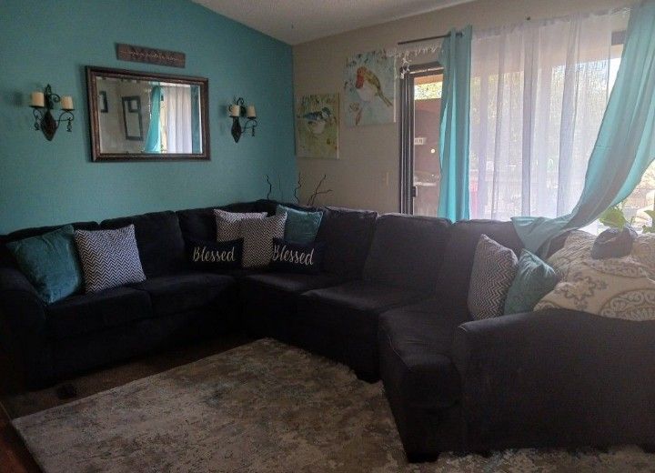 Dark Blue Sectional Sofas