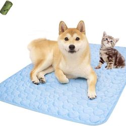 MICROCOSMOS Summer Cooling Mat & Sleeping Pad Cooling For Pets, Kids And Adults.(Blue, 40" X 28")
