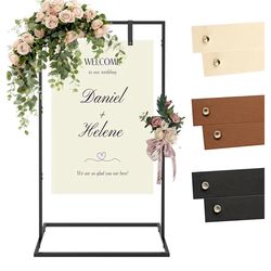 Wedding Sign Stand, Welcome Sign Stand with Metal Easel for Seating Charts -- Sturdy Display Easel for Wedding Decor, Table Numbers, Reception Welcome