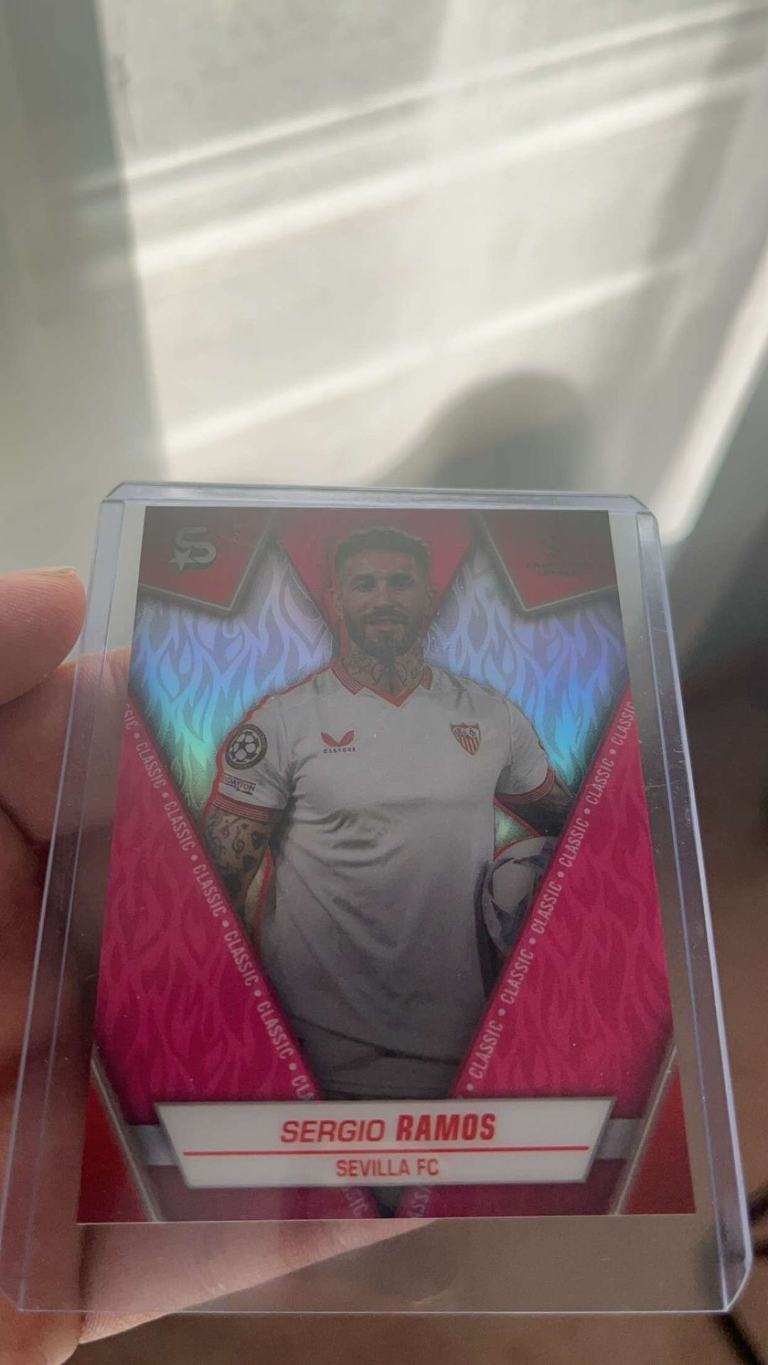 Topps UCL Super-Stars 23/24 No. 148 Sergio Ramos Pink Cubic