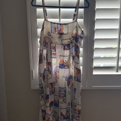 Boho white flowy dress