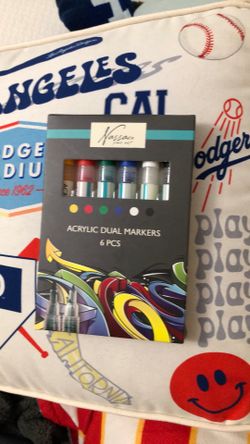 Nassau, fine art acrylic dual marker six piece new inbox