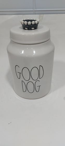 Rae Dunn “Good Dog” Canister Treat Jar w/Crown Lid