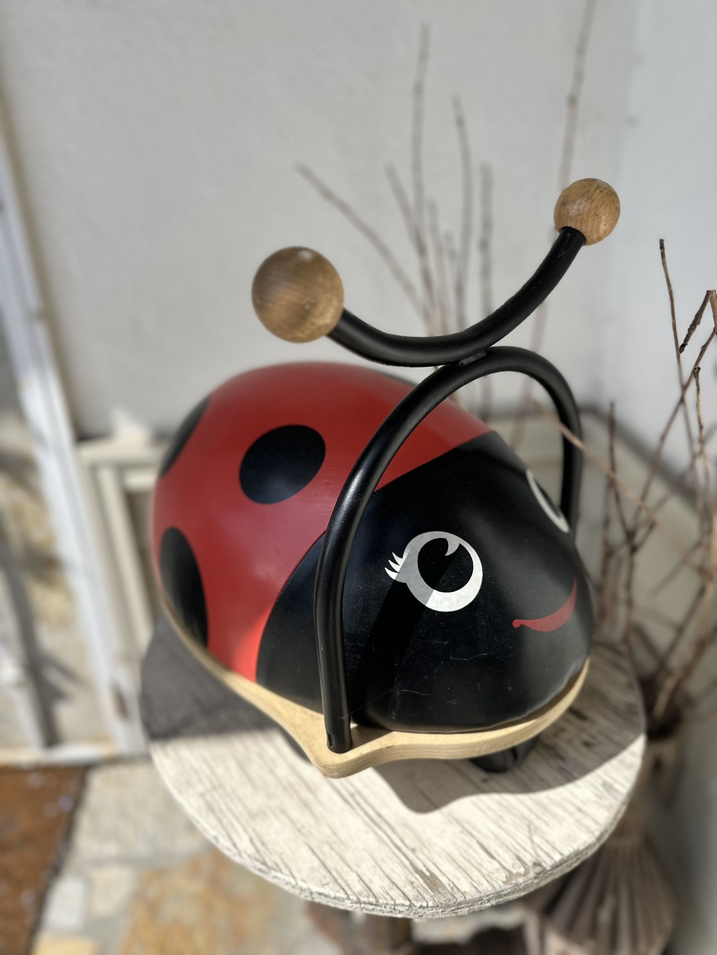 Wood Ladybug Ride On