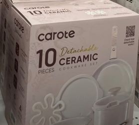 CAROTE 10-Piece Detachable Ceramic Cookware Set!