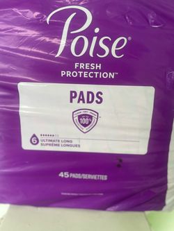 Poise Fresh Protection Ultimate Long Pads 45ct