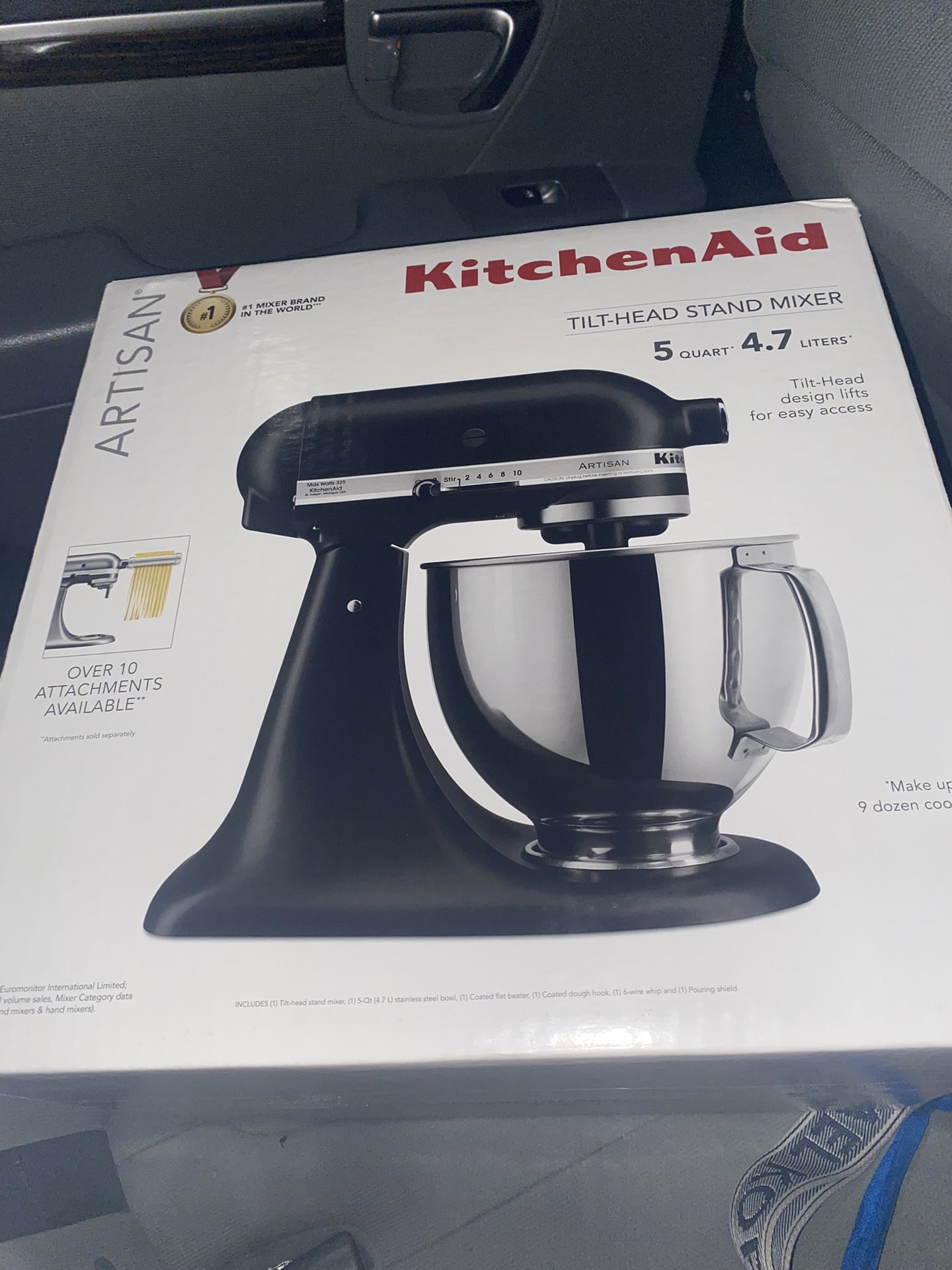 New 5 Quart Artesian Kitchenaid In Matte Black