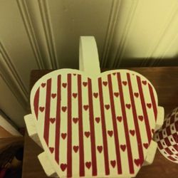 Handcrafted Wooden Valentine's Basket