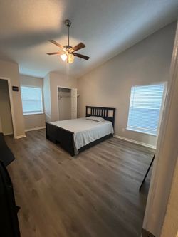 Black queen bed