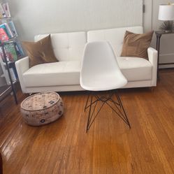 Chair And Futon White 