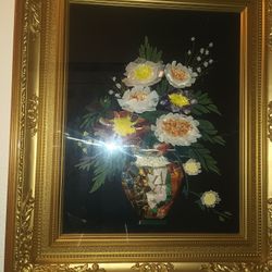 Vintage Quartz Flower Art 