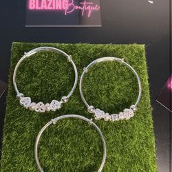 Heart Silver Charm Bracelet 