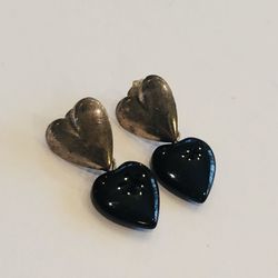 925 silver and onyx earrings