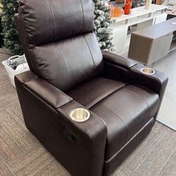 Brown Faux Leather Theater Recliner – Home Cinema Comfort Starts Here! 🍿 | Brand New 