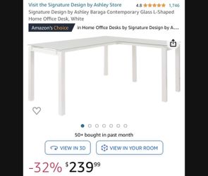 L Glass Desk