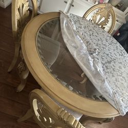 Dining Table, China Hutch, And Coffee Table Set