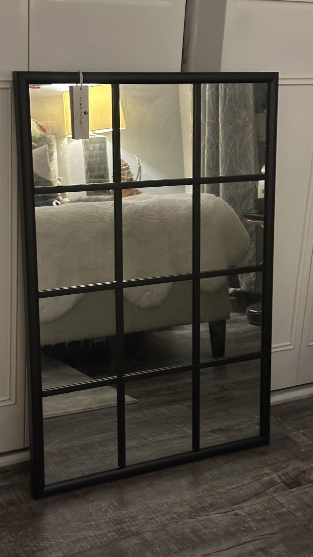 Mullions Mirror Window Black Frame