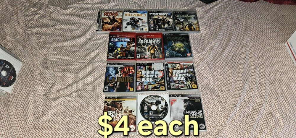 Ps3 Playstation 3 Games ( $4 Each )