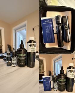 Professional Dual Wireless Tattoo Kit (MAST & Poseidon) - Used Once!