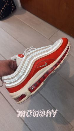 Air max sneakers white and red