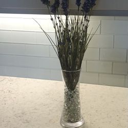 Glass Vase with Wild Flowers (artificial)