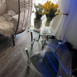 Glass Coffee Table Set