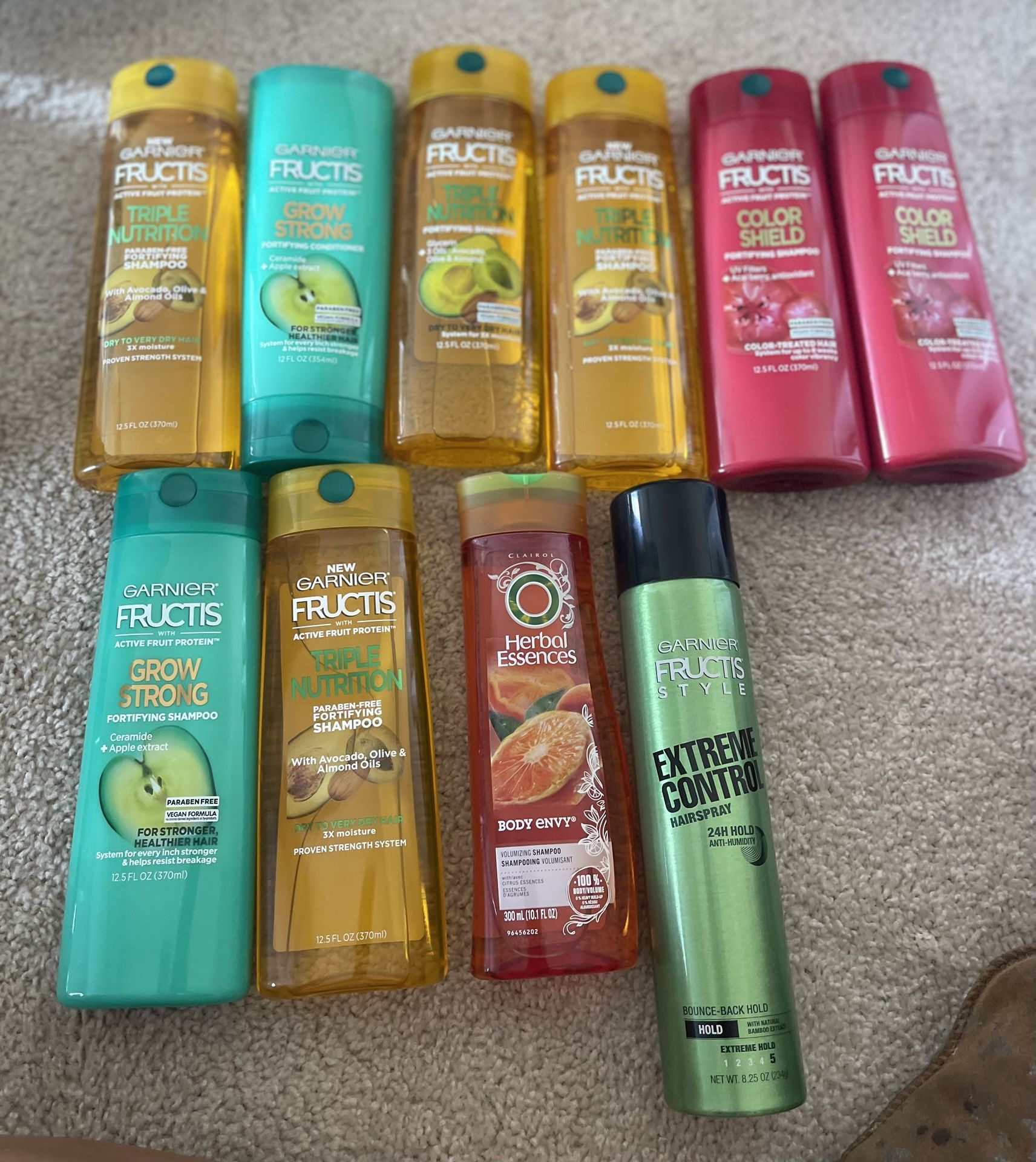 New lot Of Garnier Fructis shampoos