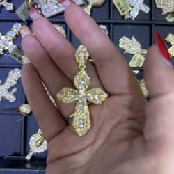 Cross Pendant With Diamonds