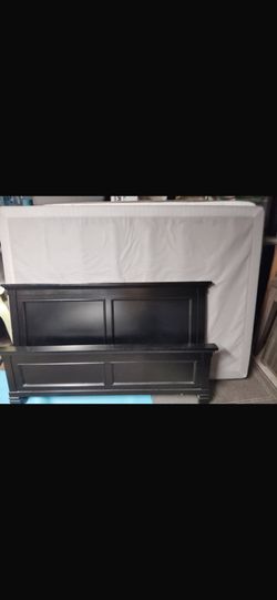 Full Size Bed Frame Plus Spring Box Plus Good Quality Mattress Lightly Has Been Used