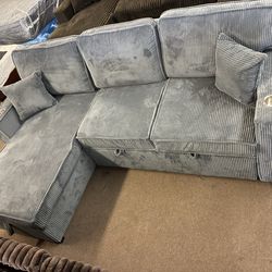 Corduroy sofa sleeper sectional