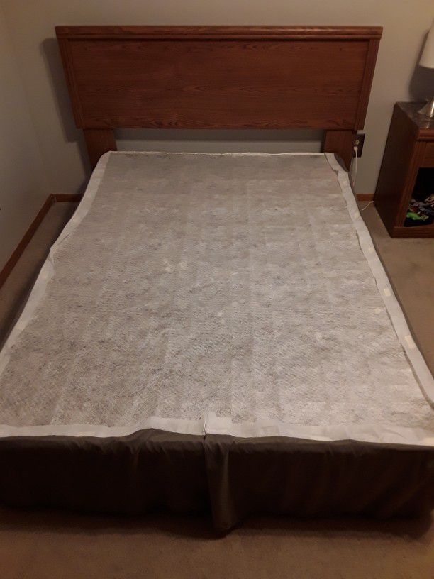 Full Size Bed Frame, Headboard and Box Spring