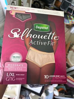Depend Silhouette Active Fit Briefs L/XL 10ct