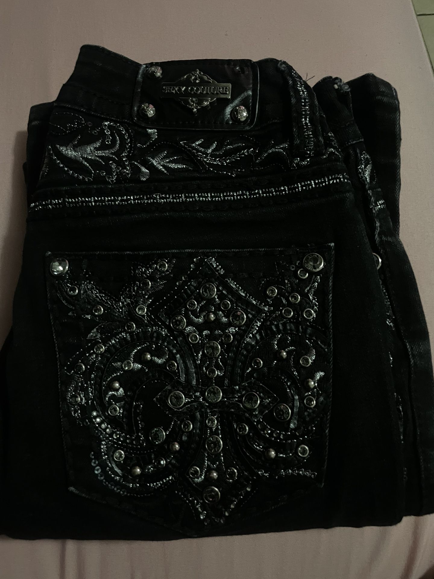 Bootcut Sexy Couture Black Jeans Size 1