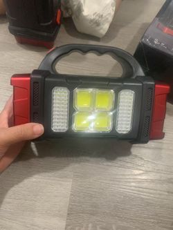 Solar Rechargeable LED Camping Lantern Flashlight Work Light – New
