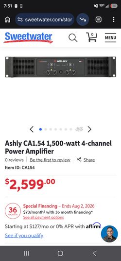 Ashly Amp CA Series 1.54 speaker Amp