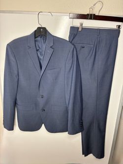 Men's Blue Two-Button Suit