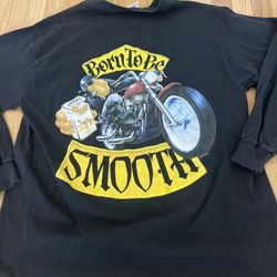 VTG 90s Camel Joe Born To Be Smooth Single Stitch Faded Black XL Pocket Shirt