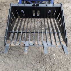 46-In Skid Steer Quick Tach Skeleton Rock Bucket