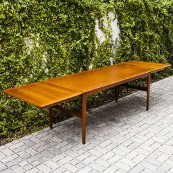 1960s Danish Mid Century Modern Teak Dining Table by Knud Andersen
