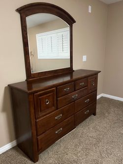 Dresser with mirror