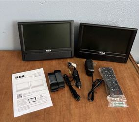 RCA Dual 9" Mobile DVD Player Set
