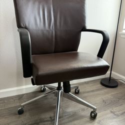  HBF MV9 Used Leather Conference Chair, Brown