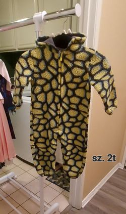 Zip up dinosaur costume