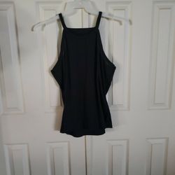 Ladies Black Halter Tank Top XL