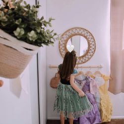 Round Rattan Mirror