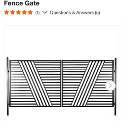 ALEKO 16 ft. x 6 ft. Sofia Black Metal Steel Dual Swinging Driveway Fence Gate