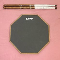 Evan’s Real feel Practice Pad With ProMark Drumsticks  