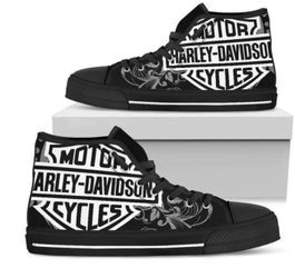 Or White Harley-Davidson Sneakers Men's Size 8 Through 12 Women's Size 5.5 Through 10
