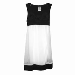ZUNIE Girl’s Chiffon Dress size 4 Black & White