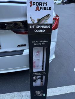 SPORTS AFIELD 6.6 SPINNING COMBO SIZE 1000 GRAPHITE SPINNING REEL graphite rod